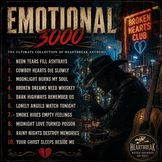Emotional heartbreak on a rainy night