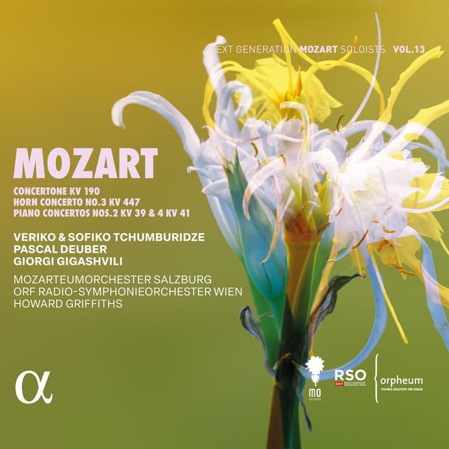 Mozart: Concertone KV 190, Horn Concerto No. 3, KV 447, Piano Concertos No. 2, KV 39 & No. 4, KV 41