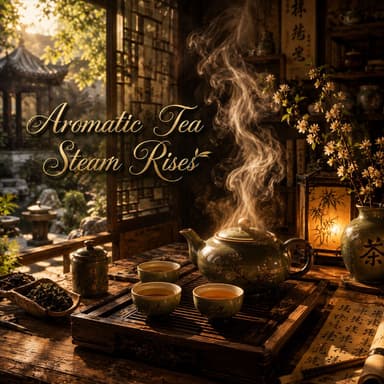 Aromatic Tea Steam Rises
