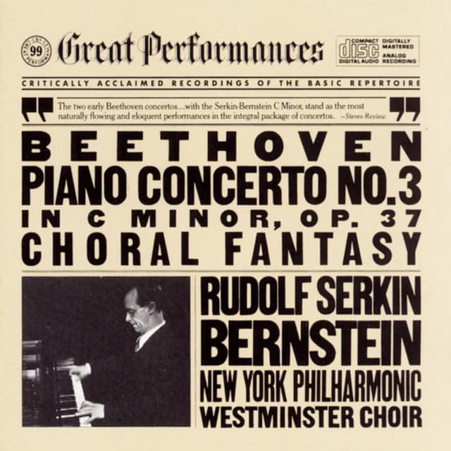 Beethoven: Piano Concerto No. 3 in C Minor, Op. 37 & Choral Fantasy, Op. 80
