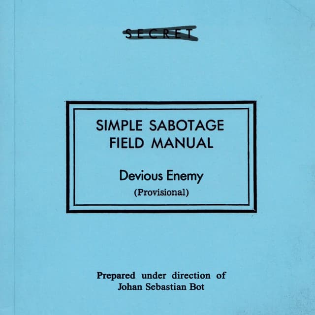 Simple Sabotage Field Manual