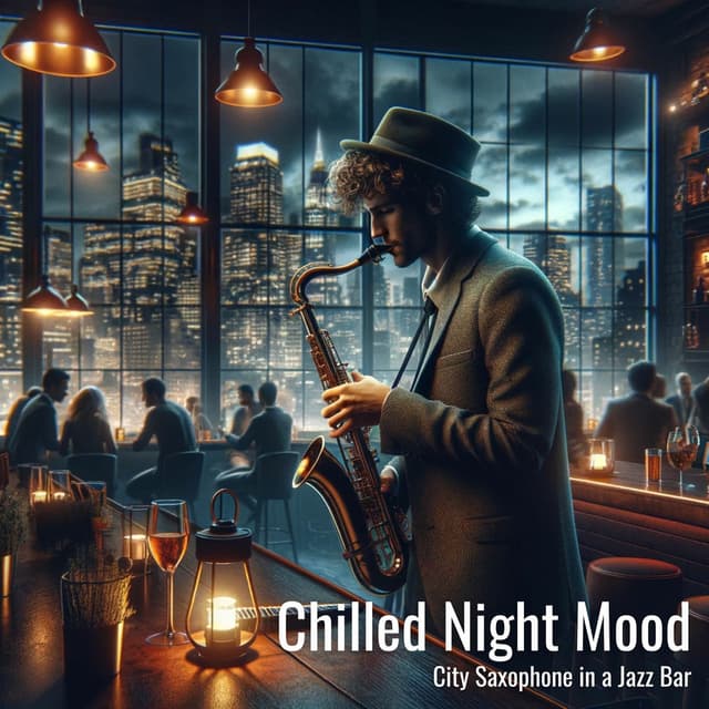 City Saxophone in a Jazz Bar: Chilled Night Mood