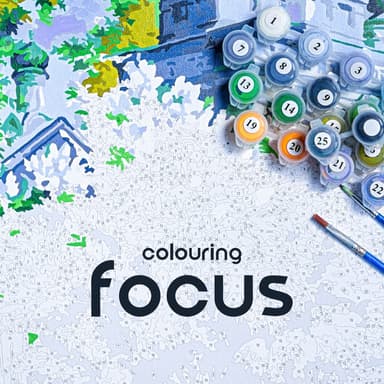 Colouring Focus: Stress Relief Piano for Painting by Numbers