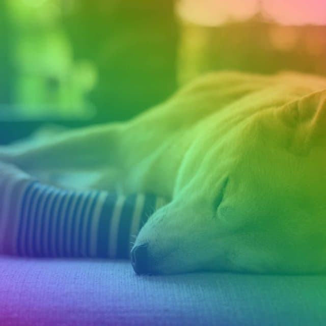 Understated Background for Sleepy Pup Moment
