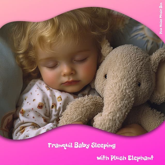 Tranquil Baby Sleeping with Plush Elephant