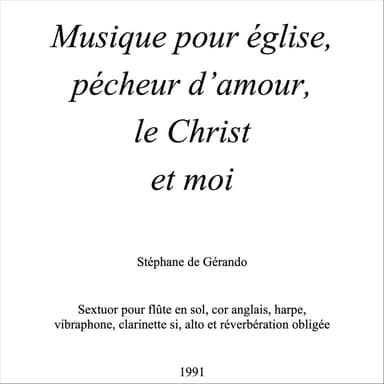 Musique pour église, pécheur d’amour, le Christ et moi