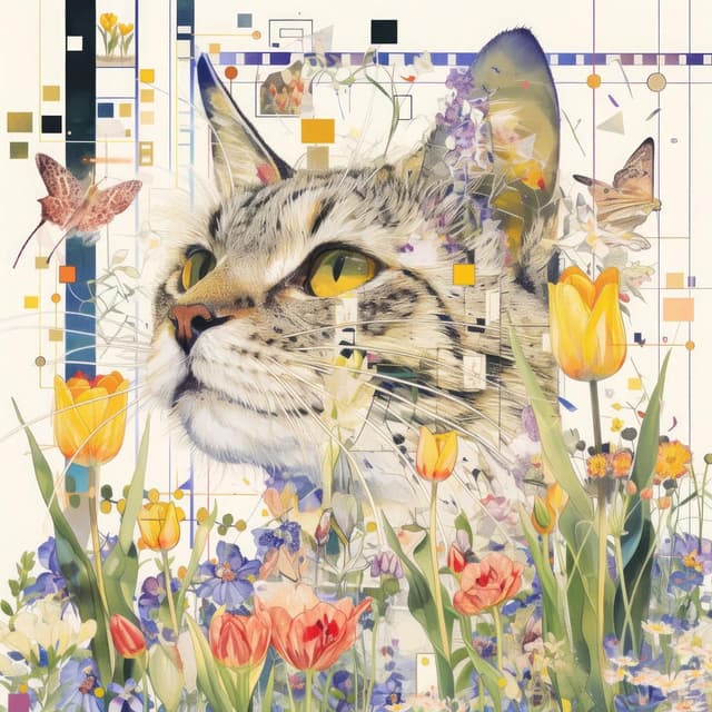 猫咪的甜梦:柔和的萨克斯猫咪之夜