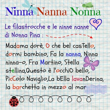 Ninna nanna, nonna (Filastrocche e ninne nanne italiane)