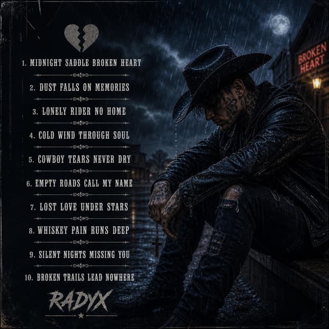 Lonely cowboy in the storm
