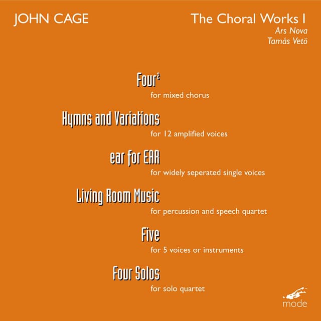 Cage: The Choral Works, Vol. 1