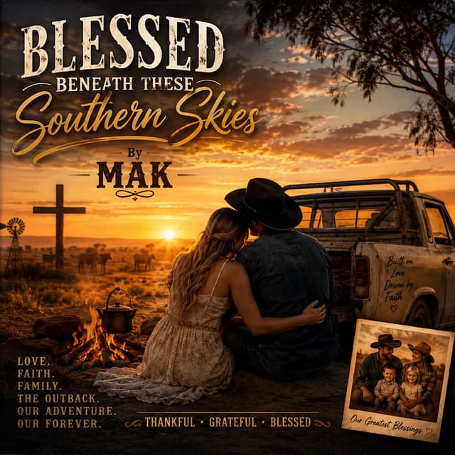 BLESSED BENEATH THESE SOUTHERN SKIES, By MAK.