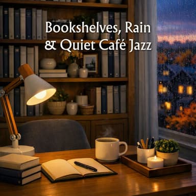 Bookshelves, Rain & Quiet Café Jazz