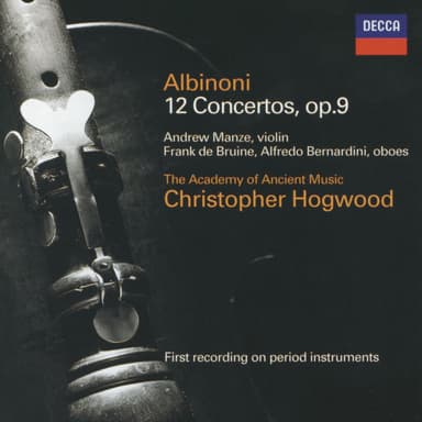 Concerto a 5 in F, Op. 9, No. 3 for 2 Oboes, Strings, and Continuo : Albinoni: Concerto a 5 in F, Op. 9, No. 3 for 2 Oboes, Strings, and Continuo: 1. Allegro