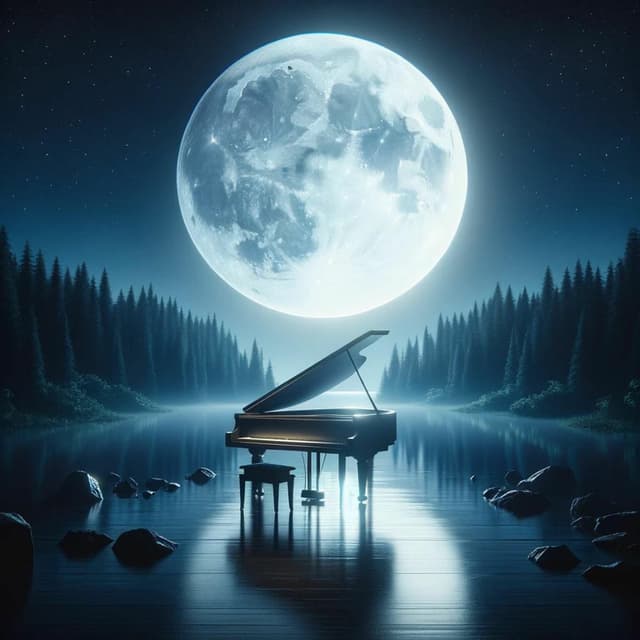 Night Deep Rest: Moonlit Piano