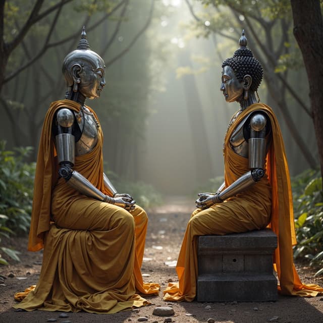 A Robot Meets A Buddhist Master