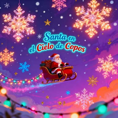 Santa en el Cielo de Copos