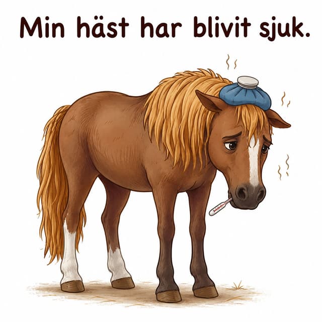 Min häst har blivit sjuk