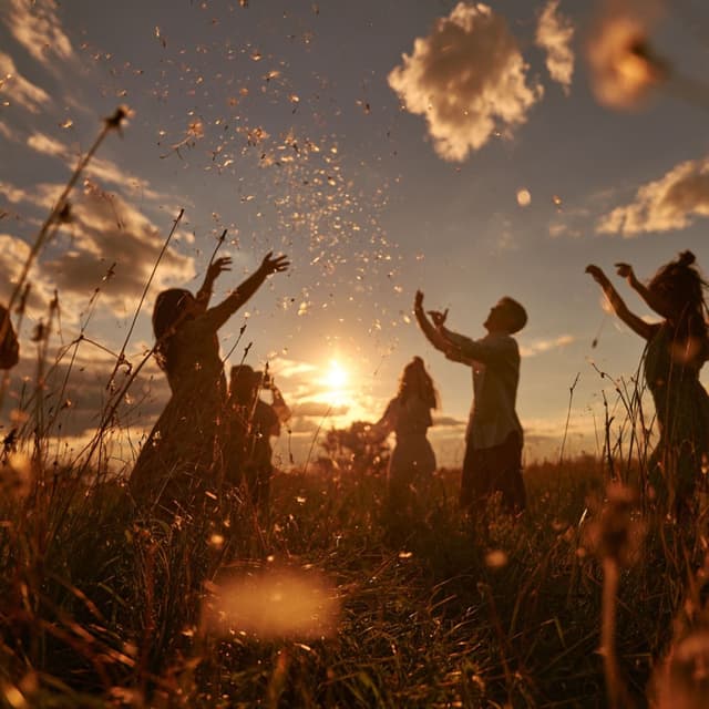 Celebration Under Golden Light