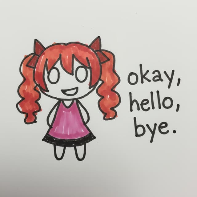 this is a song, okay, hello, bye. (sped up)