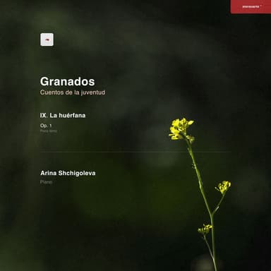 Cuentos de la juventud, Op. 1: 9. La huérfana. Poco lento