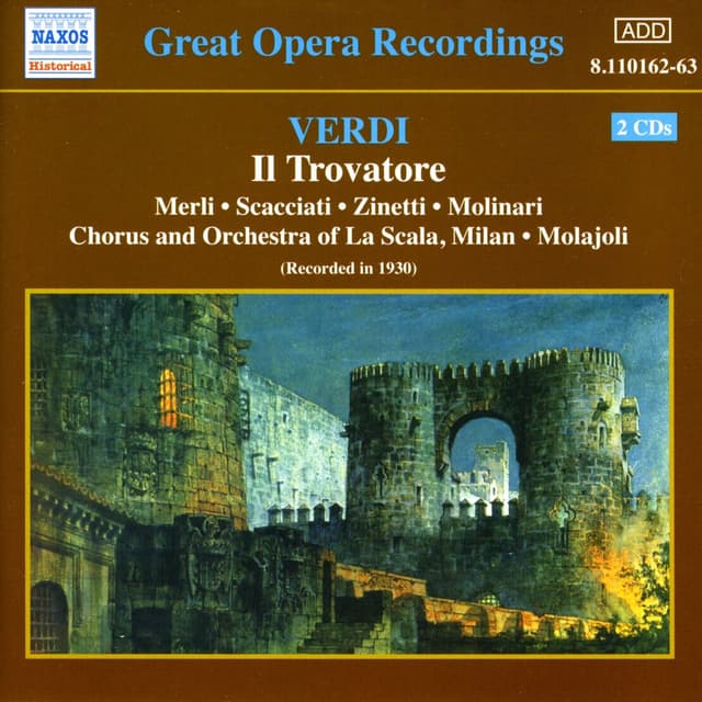 Verdi: Trovatore (Il) (La Scala, Molajoli) (1930)