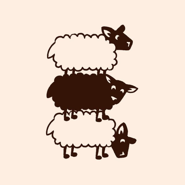 Three Sheep Grazing