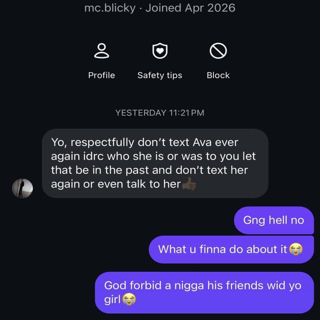 Fear this goofy mc.blickey yall
