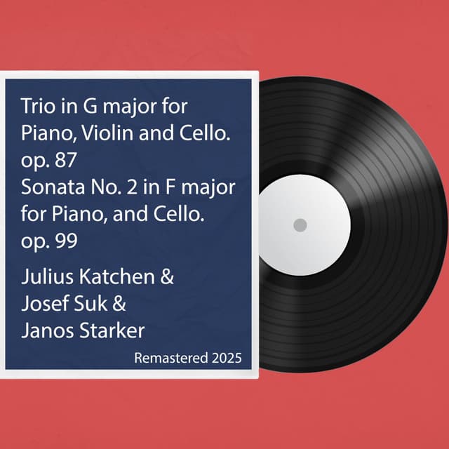 Trio in G major for Piano, Violin and Cello. op. 87 / Sonata No. 2 in F major for Piano, and Cello. op. 99: Remastered 2025