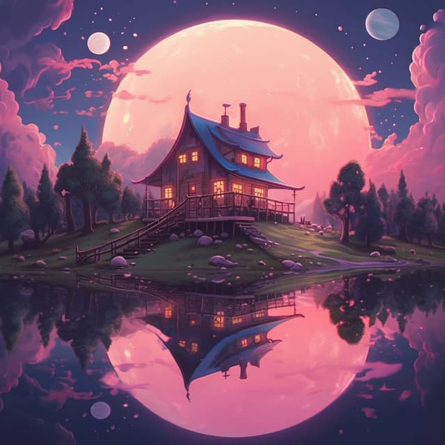 Pink Lofi Moon